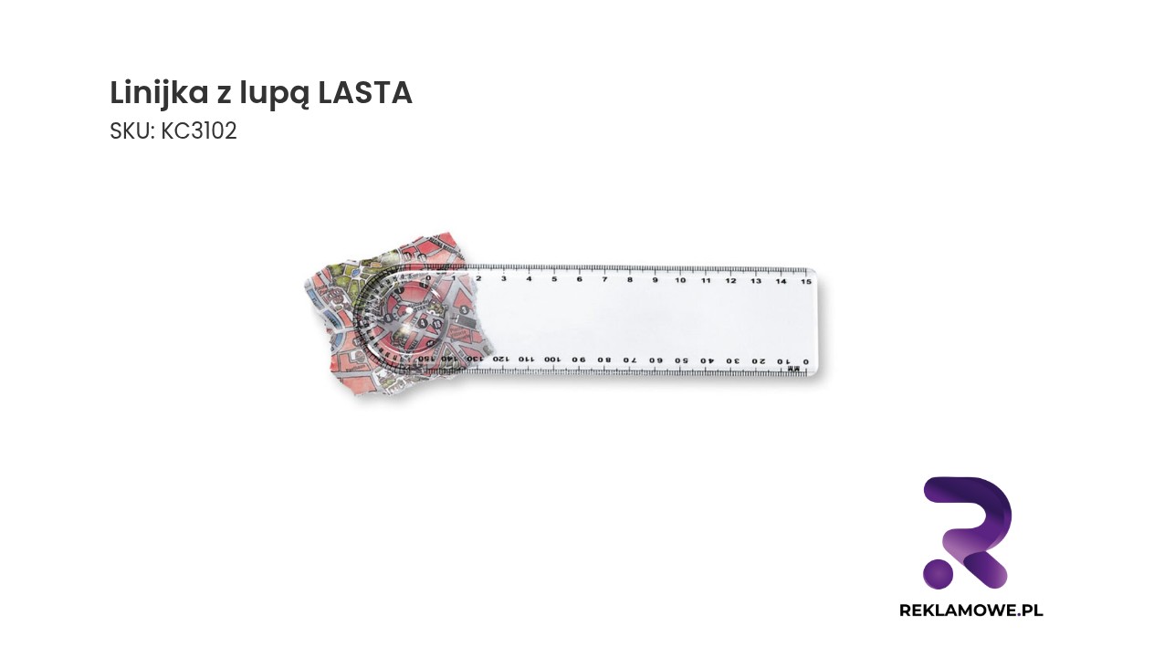 linijka z intregracyjną lupą marki LASTA